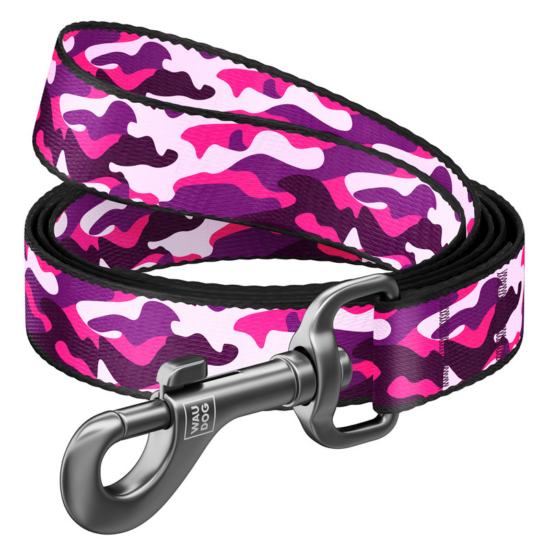 

Поводок WAUDOG Nylon розовый камо нейлон разноцветный 4868 (4823089317427)
