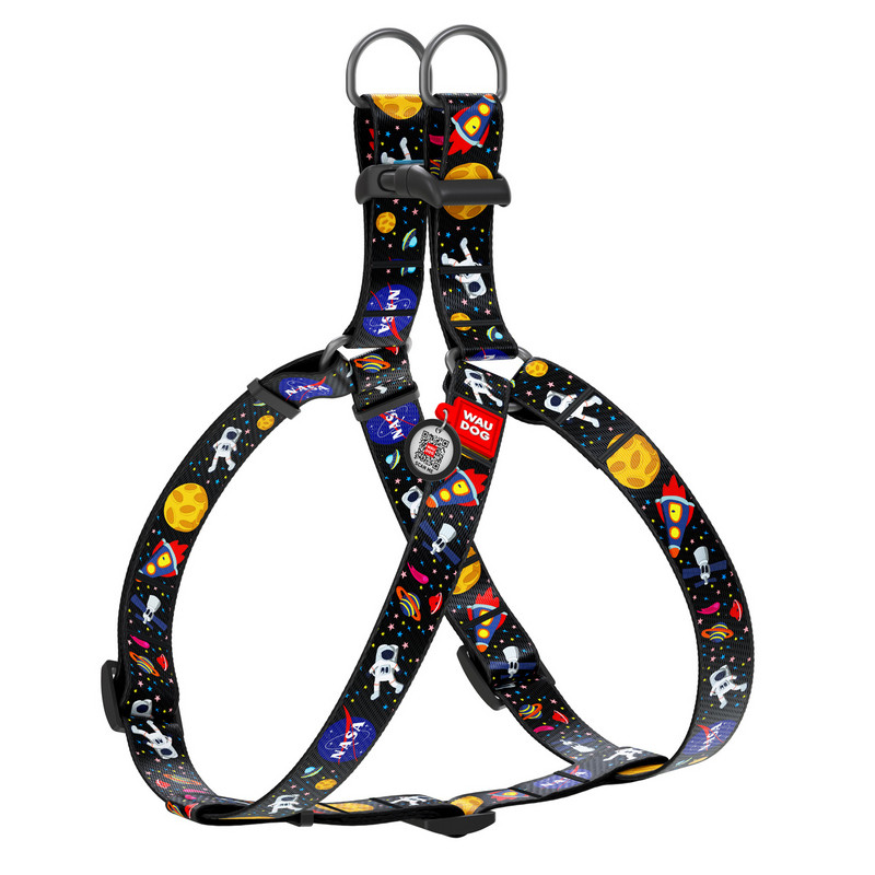 

Шлея WAUDOG Nylon NASA нейлон разноцветный с QR паспортом 5024 (4823089316994)