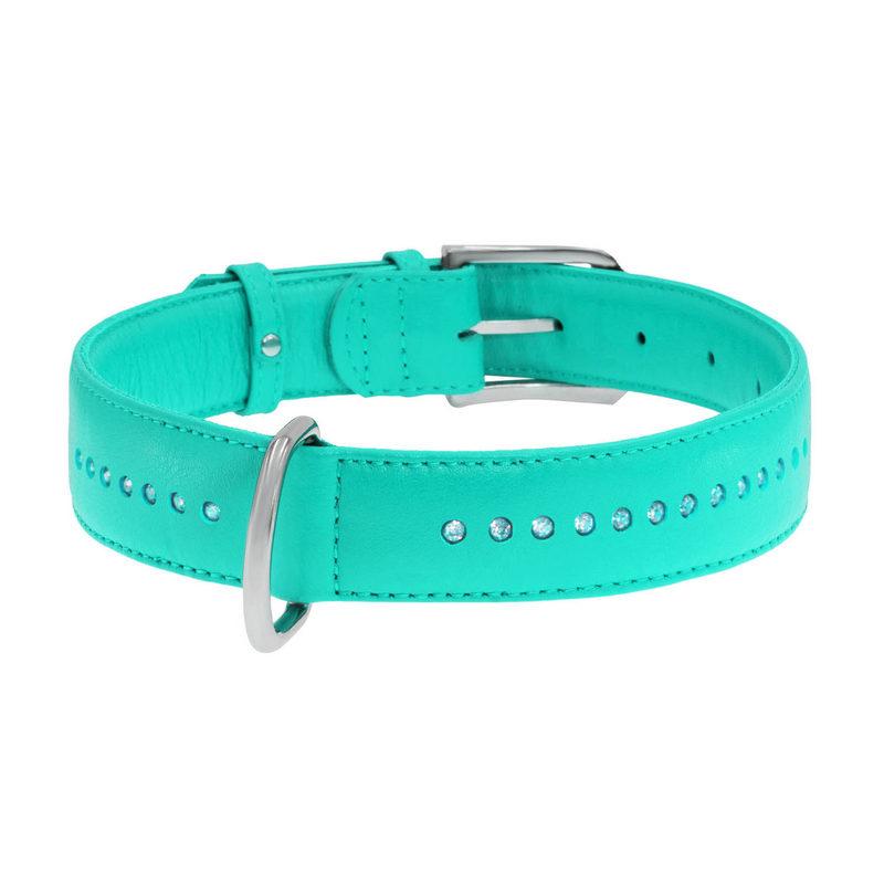 

Ошейник WAUDOG Glamour кожа ментоловый с маленькими стразами 387813 (4823089318240)