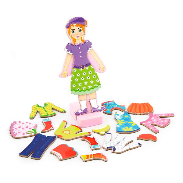 

Набір магнітів Viga Toys Гардероб дівчинки (59652)