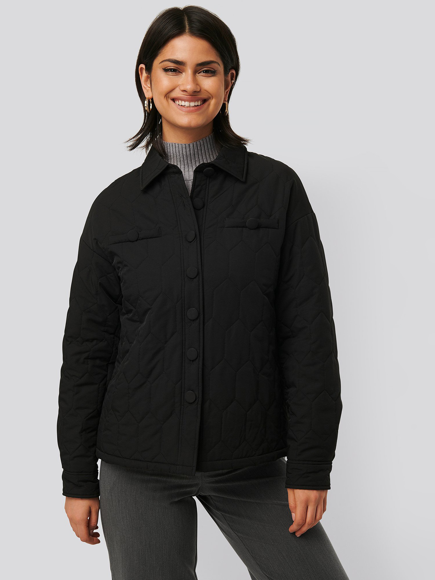 

Куртка NA-KD 1594-000389-0002 36 Черная