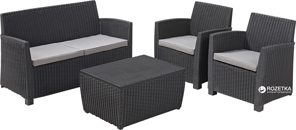 

Набор мебели Keter Mia With Cushion Box Graphite