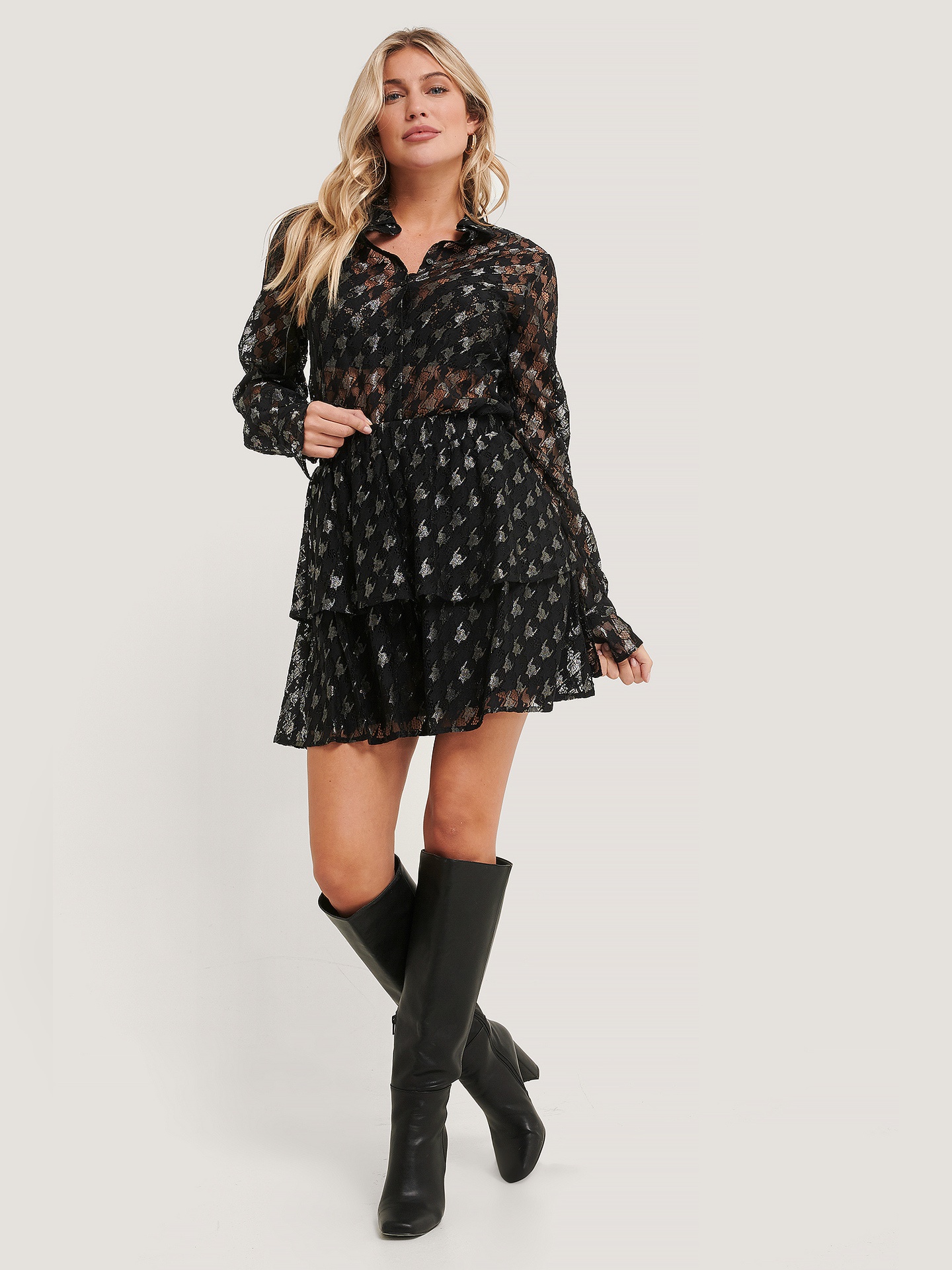 

Блузка NA-KD 1018-005389-0002 S Черная