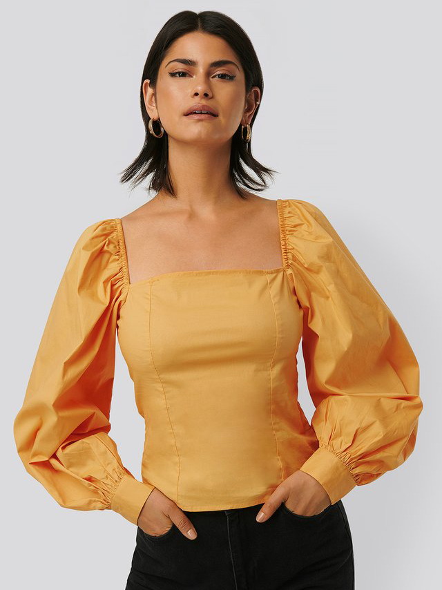 

Блузка NA-KD 1100-002158-0024 40 Желтая