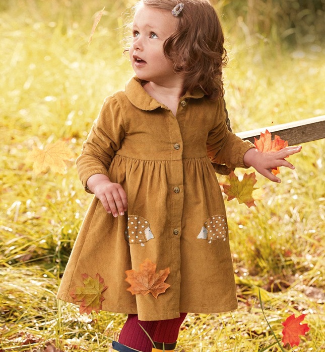 

Платье для девочки вельветовое Коричневые ежики Little Maven (98 / 3 года) Коричневый