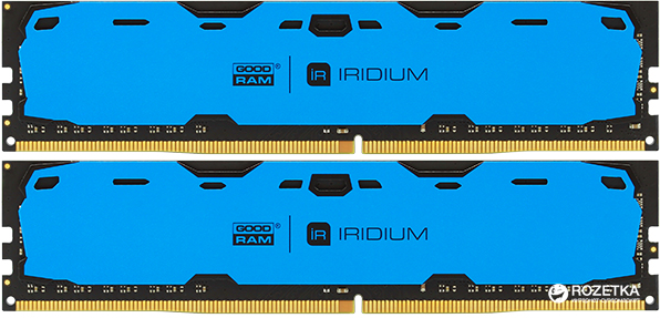 

Оперативная память Goodram DDR4-2400 16384MB PC4-19200 (Kit of 2x8192) IRDM Blue (IR-B2400D464L15S/16GDC)