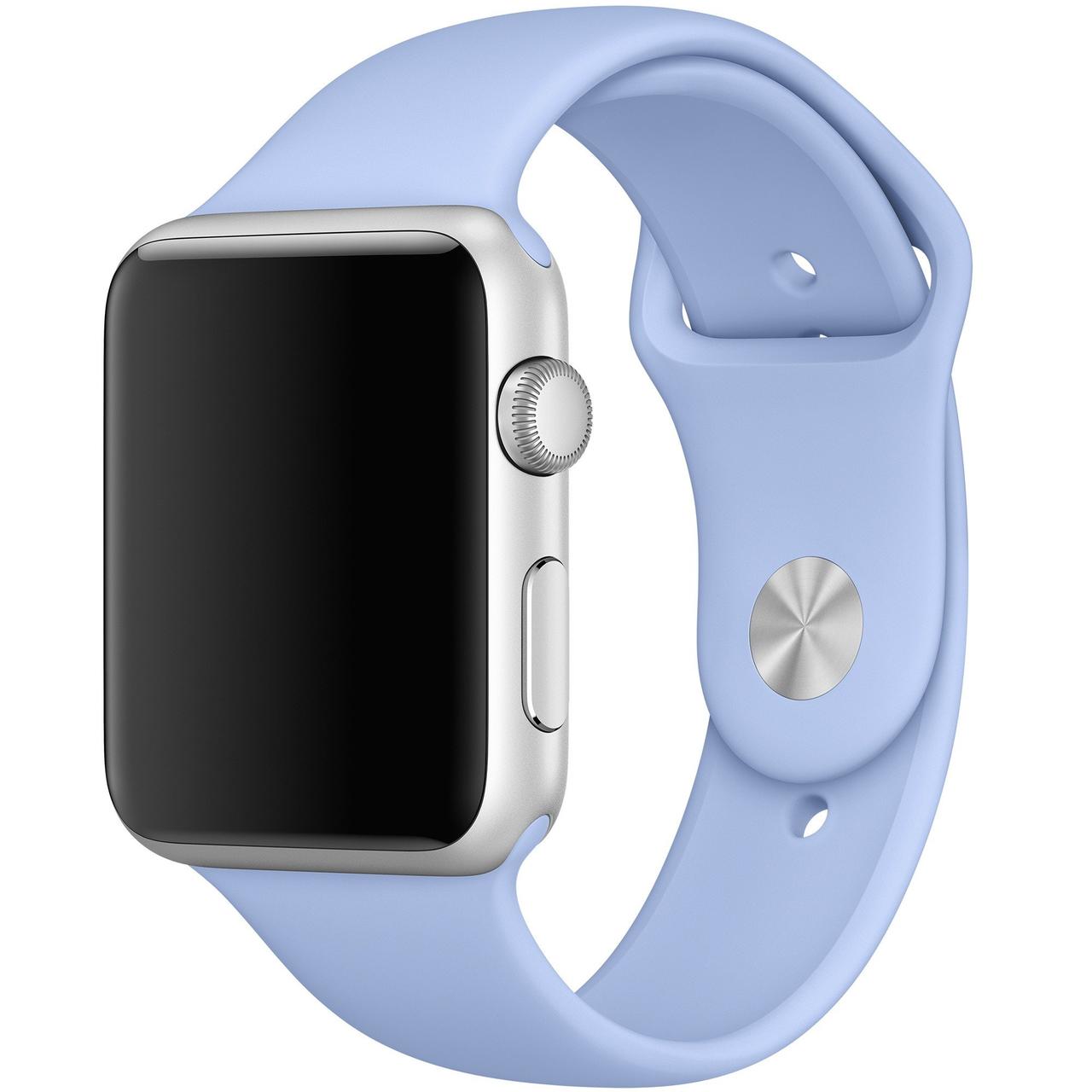 Силиконовый ремешок Epik для Apple watch 38mm / 40mm Голубой / Lilac ...