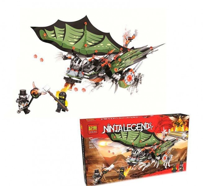 

Детский конструктор Jemlou Ninja Legend 20011 (36) Дракон, 385 деталей (J1)