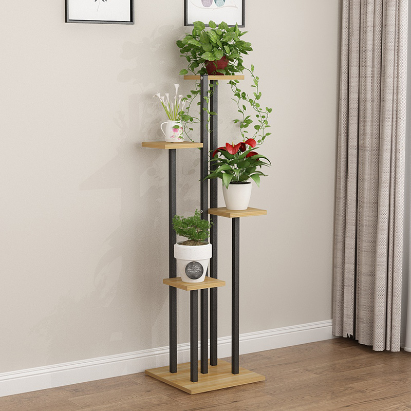 

Подставка для цветов Металл-Лофт М20 L 40х40х130 см Черный/Клен (00183-2)