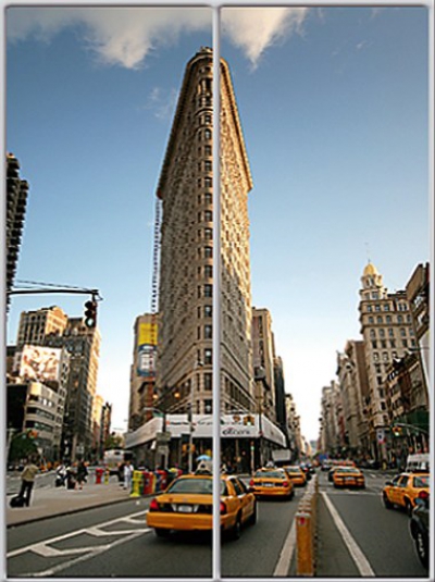 

Шкаф купе Luxe Studio Стандарт-1 Фотопечать Архитектура 1100x2300x450 двухдверный