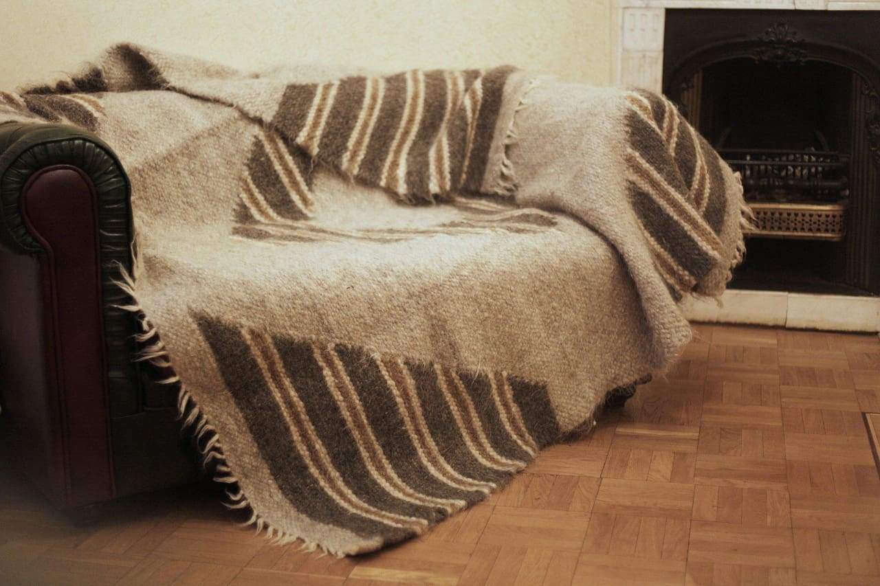 

Покрывало из овечьей шерсти "Ромбик" Twin (39 x 75 inch) TS decor