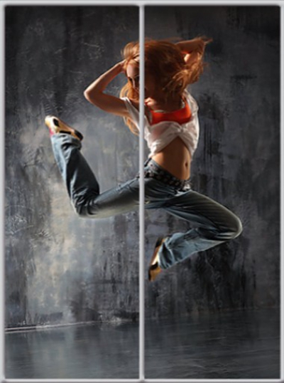 

Шкаф купе Luxe Studio Стандарт-1 Фотопечать Disco-2 1300x2000x450 двухдверный (9090)