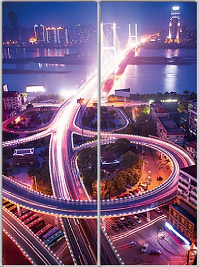 

Шкаф-купе Luxe Studio Стандарт-1 Фотопечать Архитектура-19 1300x2200x450 двухдверный