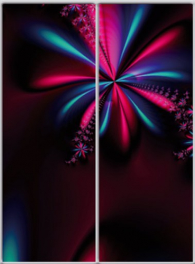 

Шкаф купе Luxe Studio Стандарт-1 Фотопечать Абстракция-2 1600x2000x450 двухдверный (9422)