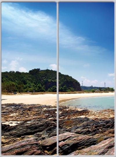 

Шкаф купе Luxe Studio Стандарт-1 Фотопечать Море-2 1700x2000x450 двухдверный