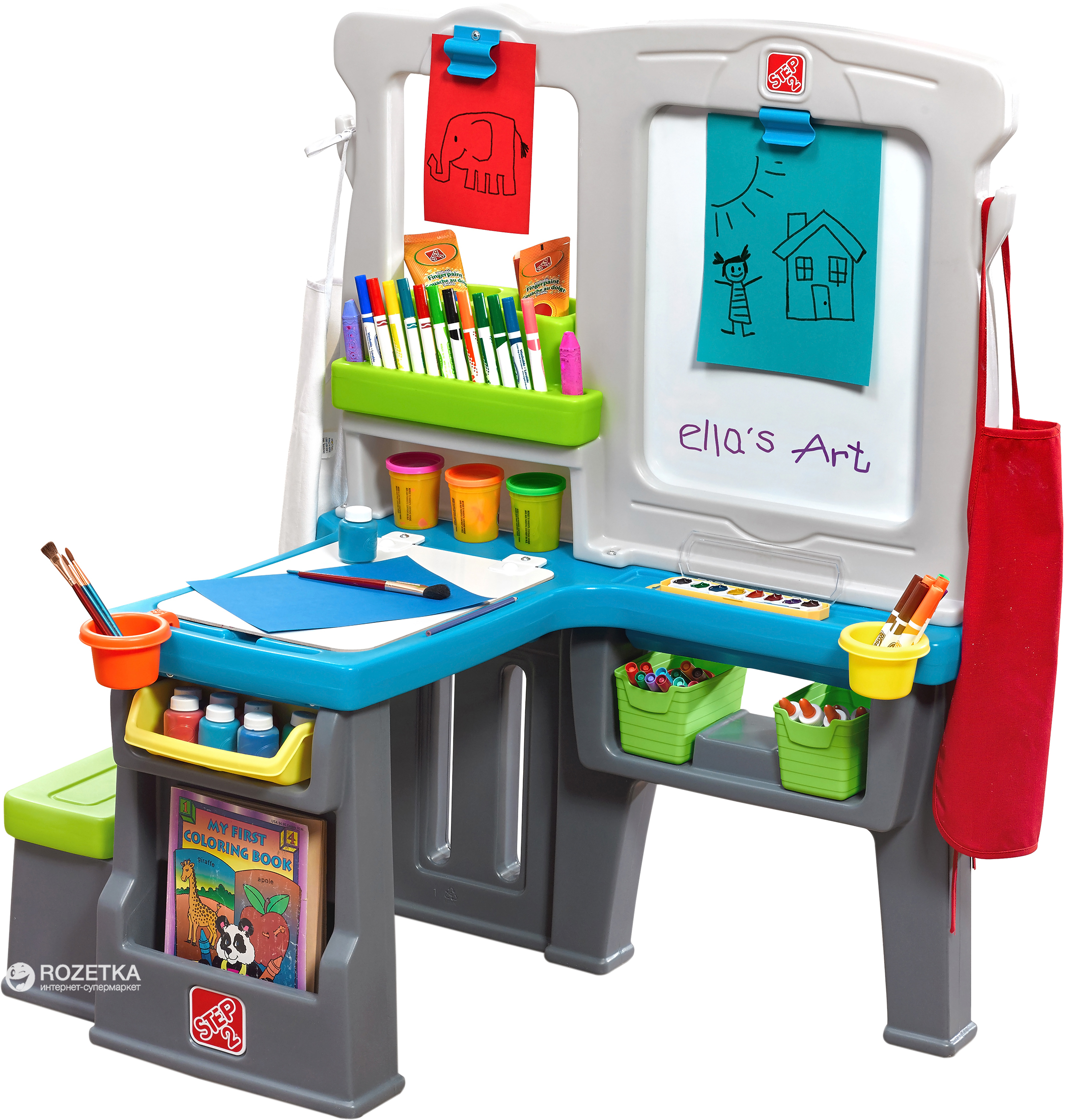 

Детский центр со столом и доской для творчества Step 2 Great Creations Art Center (733538869893)