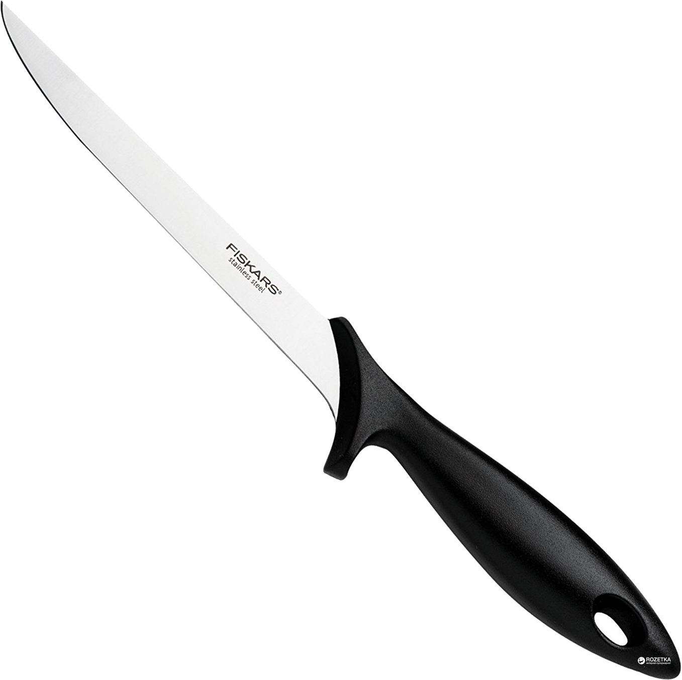 Акція на Кухонный нож Fiskars Essential филейный 18 см Black (1023777) від Rozetka UA