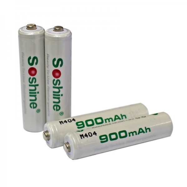 

Аккумулятор никель-металлогидридный Ni-MH RTU AAA (R03) Soshine 1.2V (900mAh), 4шт. блистер