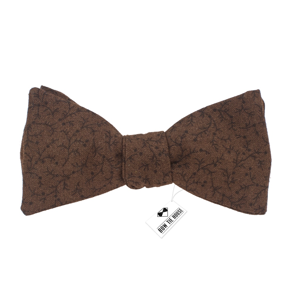 

Галстук-бабочка Bow Tie House™ коричневая в цветок Американский хлопок 08702