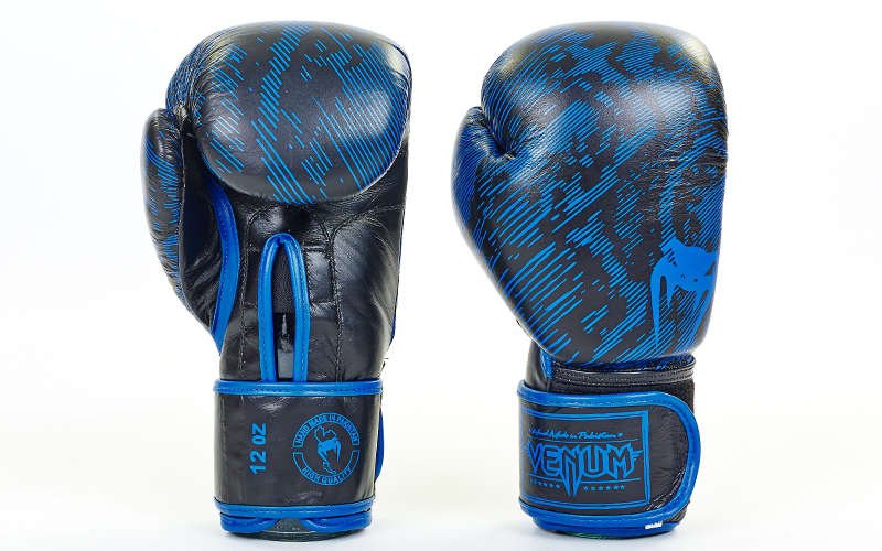 

Перчатки боксерские кожаные Venum Fusion VL-5796-B вес 10oz Синий
