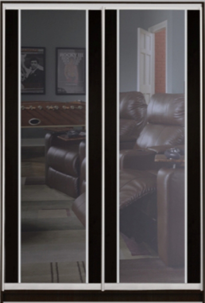 

Шкаф купе Luxe Studio Стандарт-1 ДСП/Тонированное зеркало-7 1100x2100x450 двухдверный