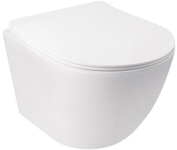 

Унитаз подвесной QTAP Jay QT07335176W безободковый с сидением Slim Soft Close