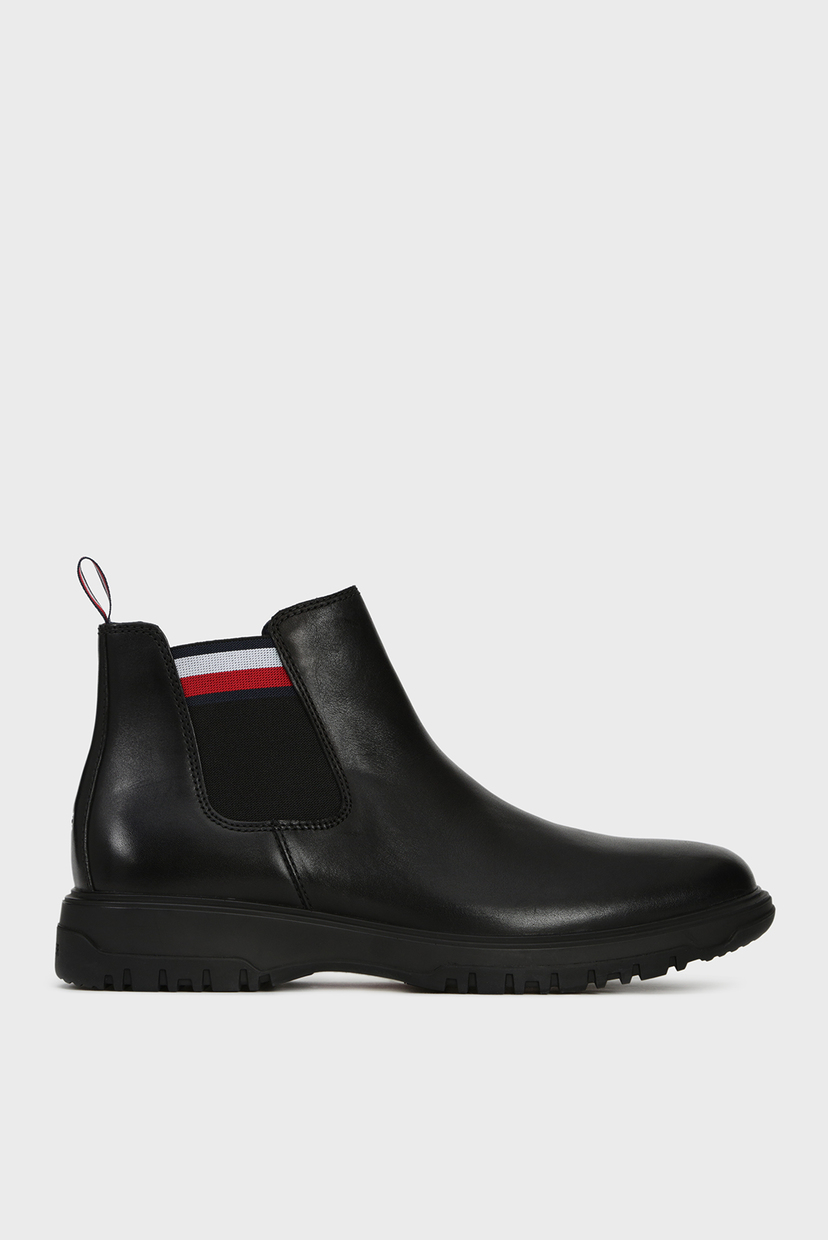 

Мужские черные кожаные челси OUTSOLE Tommy Hilfiger 45 FM0FM02419