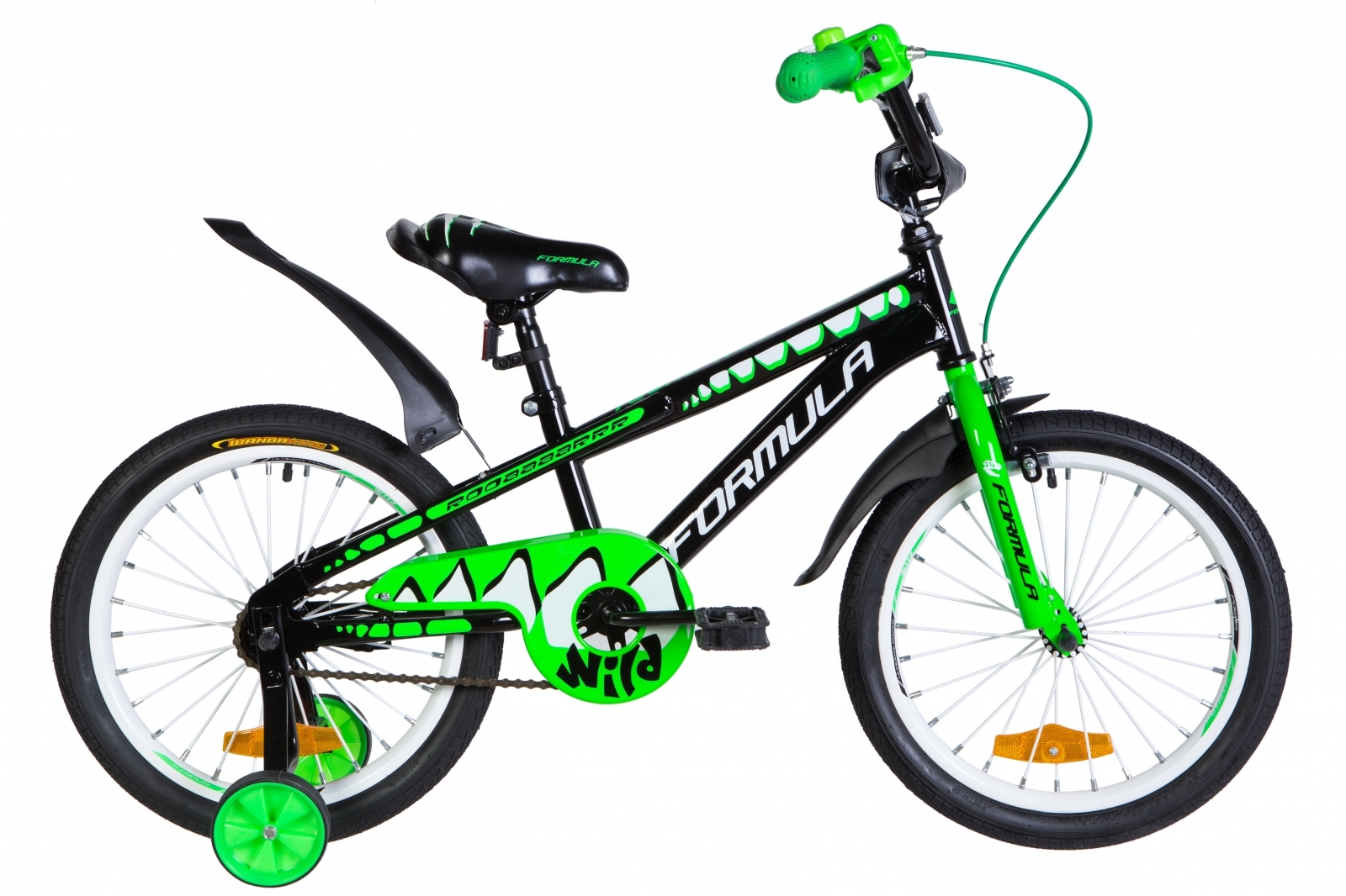 

Велосипед ST 18" Formula WILD рама-9" с крылом Pl 2020 Черно-зеленый