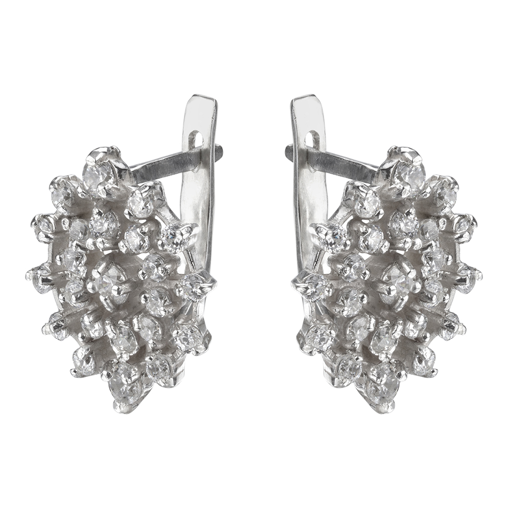 

Серьги из серебра с куб. циркониями Сорока СГ-295