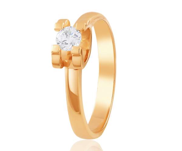 

Кольцо золотое с камнем SWAROVSKI Zirconia, КД4215SW, 17.5 размер