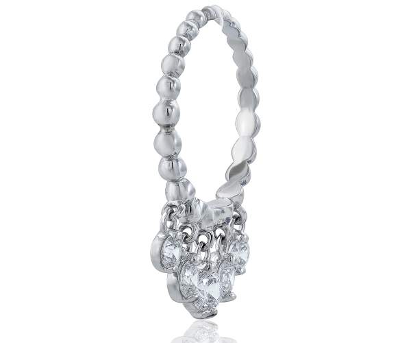 

Кольцо из белого золота с камнями SWAROVSKI Zirconia "Лея", КД4158/1SW, 16.5 размер
