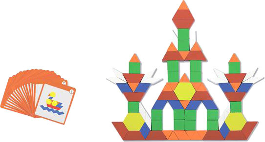 

Геометрическая мозаика Viga Toys на магнитах с карточками 102 элемента (50669)