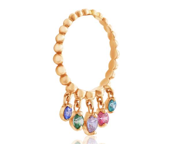 

Кольцо золотое с цветными камнями SWAROVSKI Zirconia "Лея", КД4158SWCOLOR, 17.5 размер