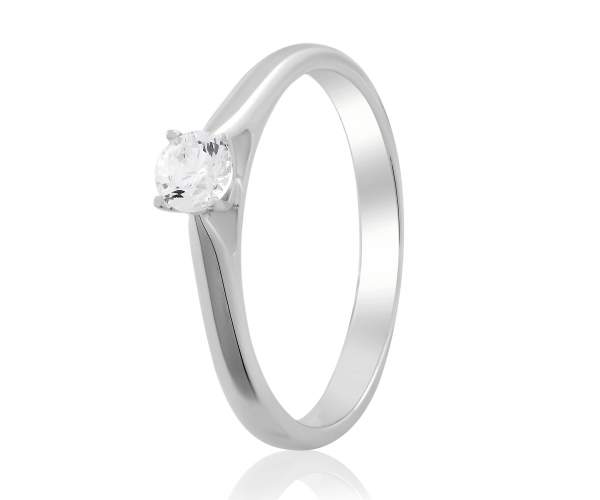 

Кольцо из белого золота с камнем SWAROVSKI Zirconia, КД4240/1SW, 16.5 размер
