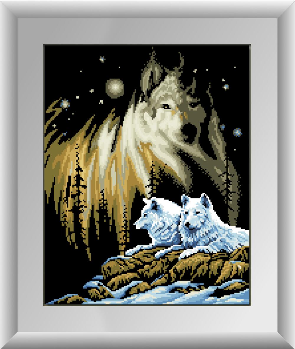 

Набор алмазной живописи Dream Art Белые волки