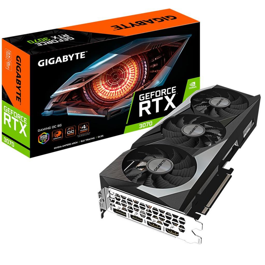 

Видеокарта GIGABYTE GeForce RTX3070 8Gb GAMING OC (GV-N3070GAMING OC-8GD)