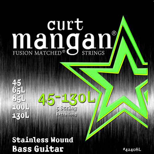 

Струны для бас-гитары Curt Mangan 42408L Extra Long Stainless Wound 5-String (45-130)
