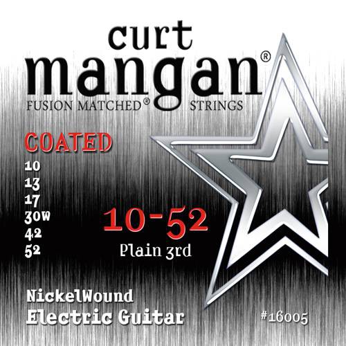 

Струны для электрогитары Curt Mangan 16005 Nickel Wound Coated (10-52)