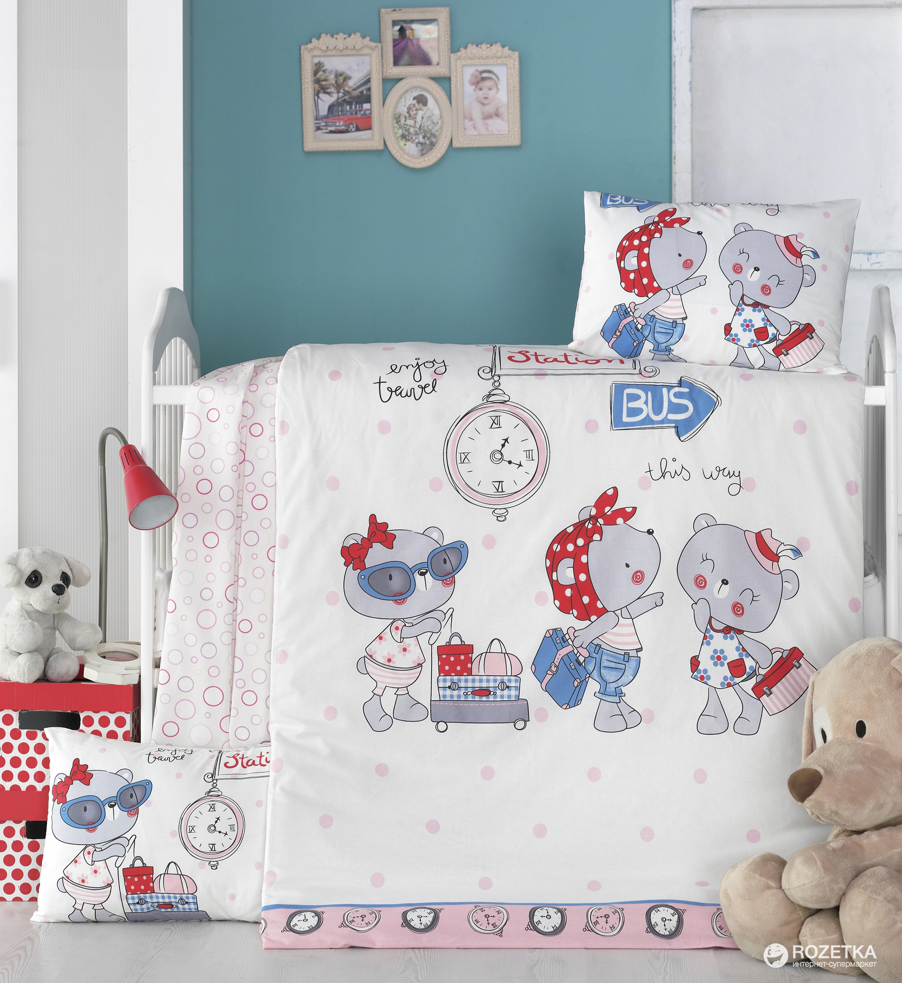 

Комплект постельного белья LightHouse Премиум ранфорс Bebek Pink Station 100x150