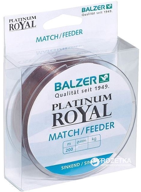 

Леска Balzer Platinum Royal Match/Feeder 200 м 0.25 мм 5.20 кг Темно-коричневая (12097 025)