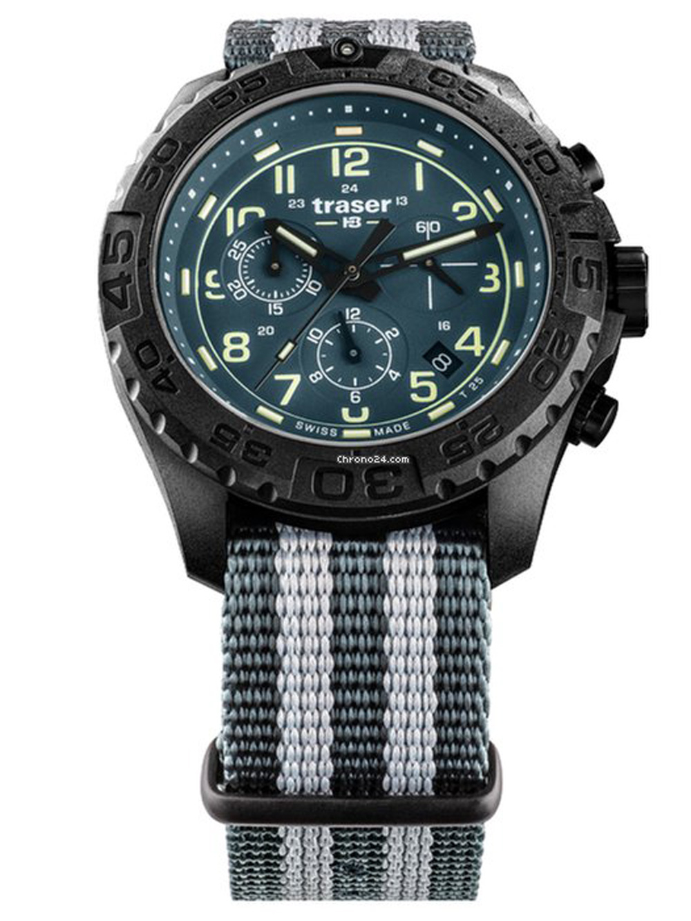 

Часы Traser H3 109050 P96 OdP Evolution petrol Chronograph 44mm 20ATM