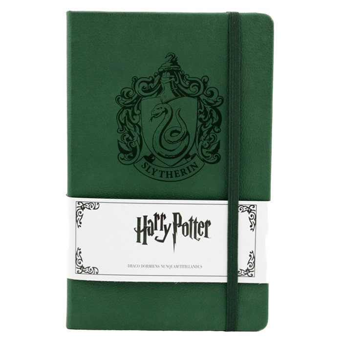 

Записная книга Гарри Поттер, факультет Слизерин с оттиском - Harry Potter, Hogwarts, house Slytherin (8384)