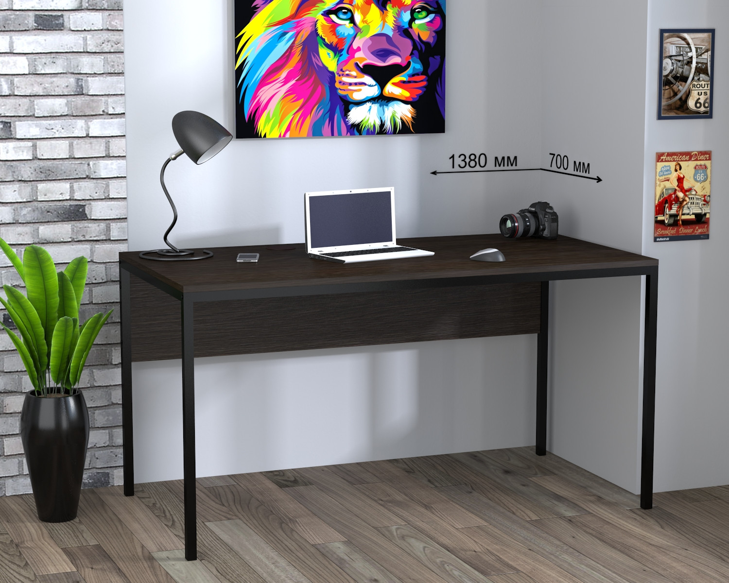 

Письменный стол Loft design L-3p Венге Корсика