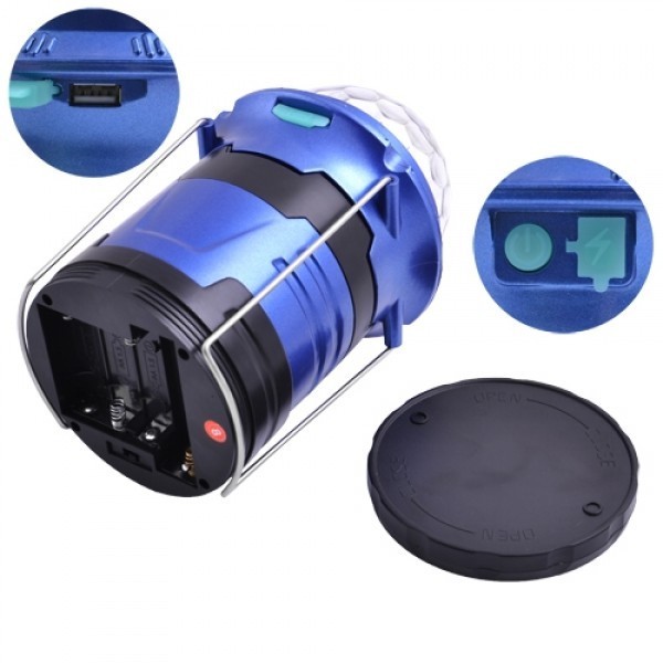 

Кемпинговый фонарь светодиодный аккумуляторный UKC Magic Cool DR-666 Blue лазер диско