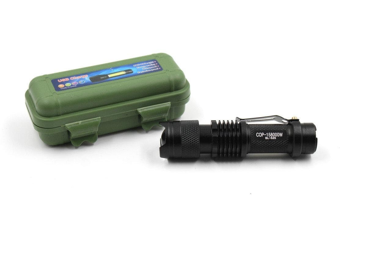

Фонарик BL 8468 - 525 usb micro charge компактный ручной прочный
