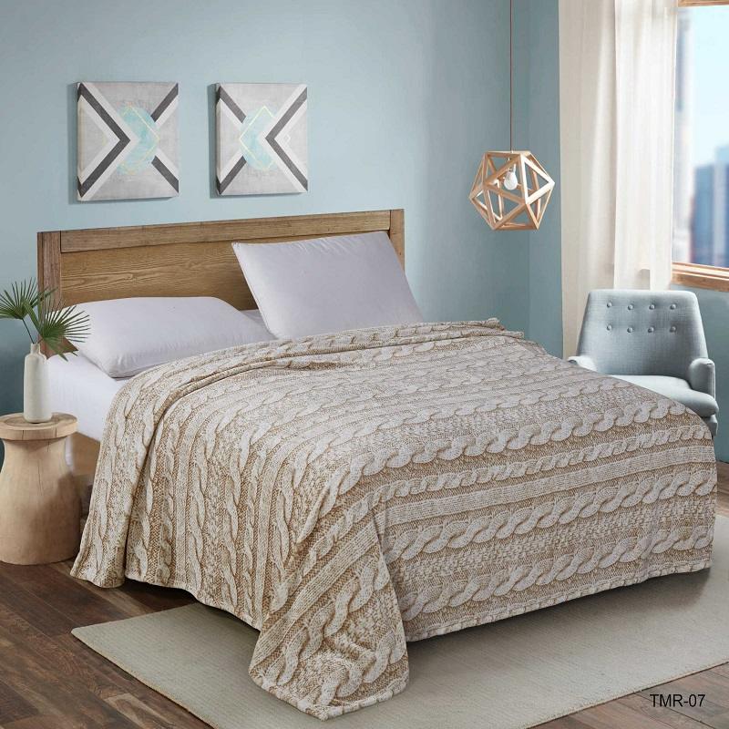 

Плед CottonTwill 180х210 см Бежевый 000015124