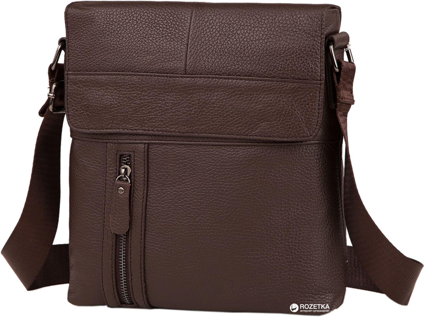 

Мужская кожаная сумка-мессенджер Tiding Bag M38-1713C Коричневая