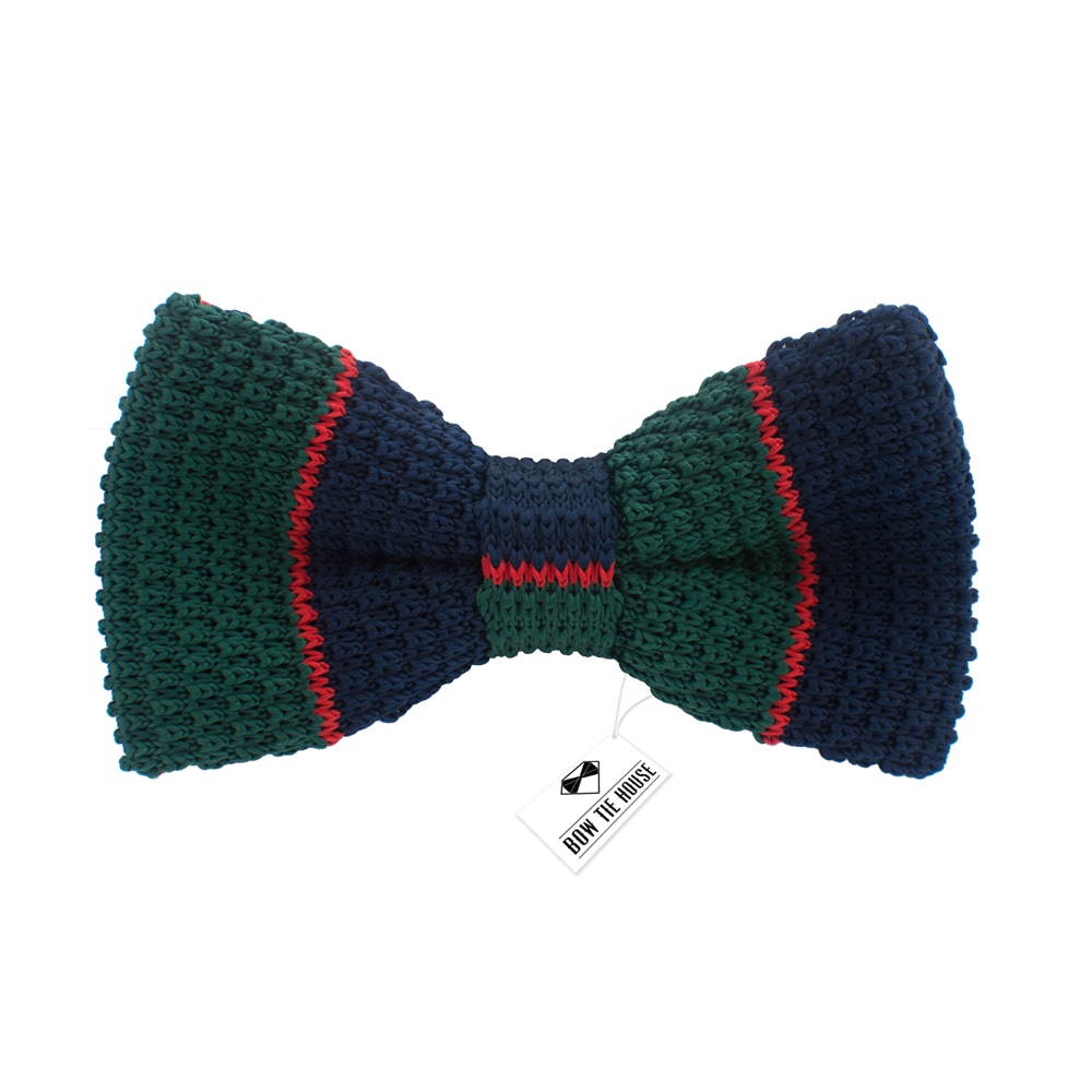 

Бабочка Bow Tie House вязаная зеленая с синим 03470