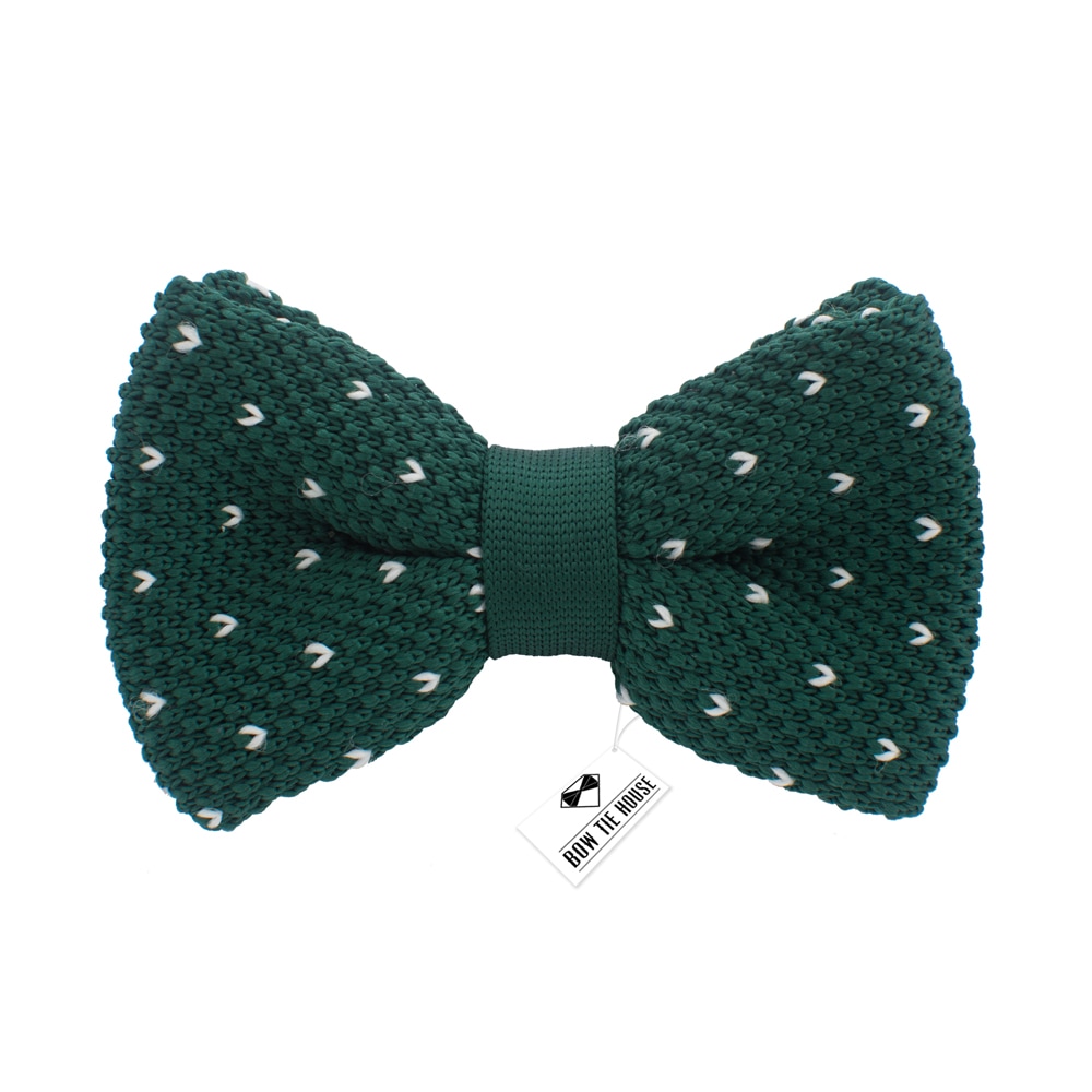 

Бабочка Bow Tie House вязаная зеленая в белую галочку 09608