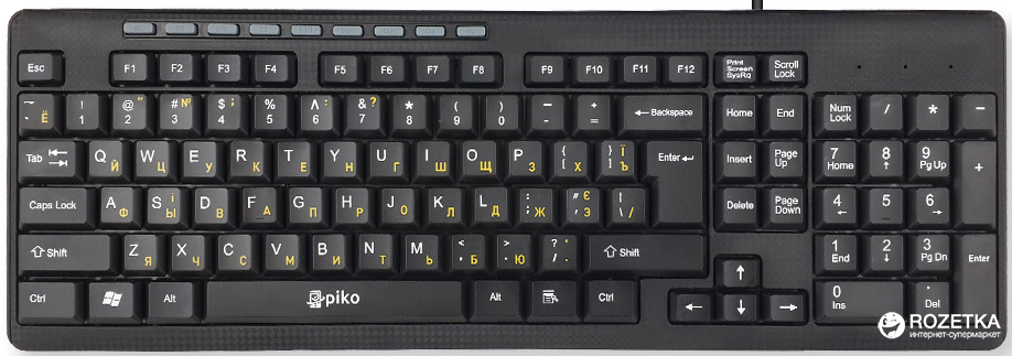 

Клавиатура проводная Piko KB-108 (1283126467103)